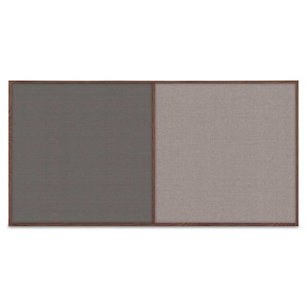 United Visual Products Enclosed Corkboard, 3 Door, 96"x48", 4" Fra UV3406-BRONZE-RUBBER